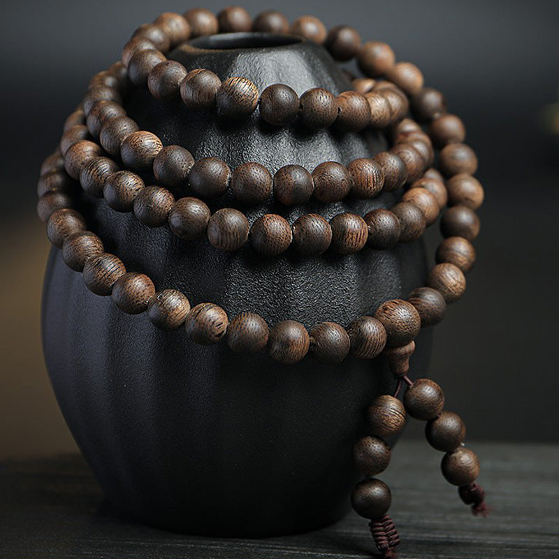 KarmaRipple's 108 Mala Beadwork Agarwood Peace Strength Calm Bracelet p22