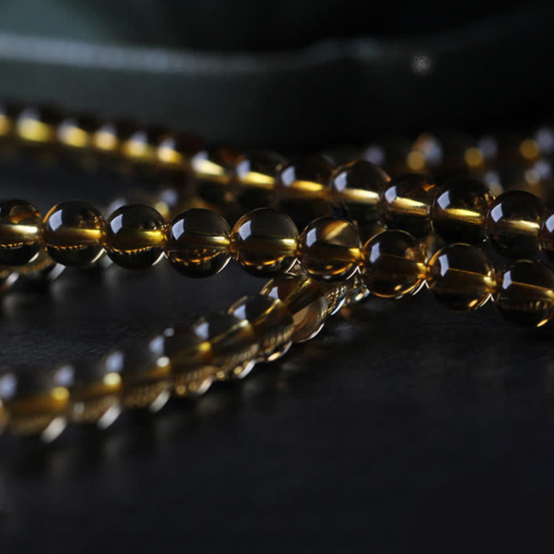 KarmaRipple's 108 Mala Beadwork Authentic Citrine Amber Peace Buckle Red Agate PiXiu Protection Talisman Bracelet p18