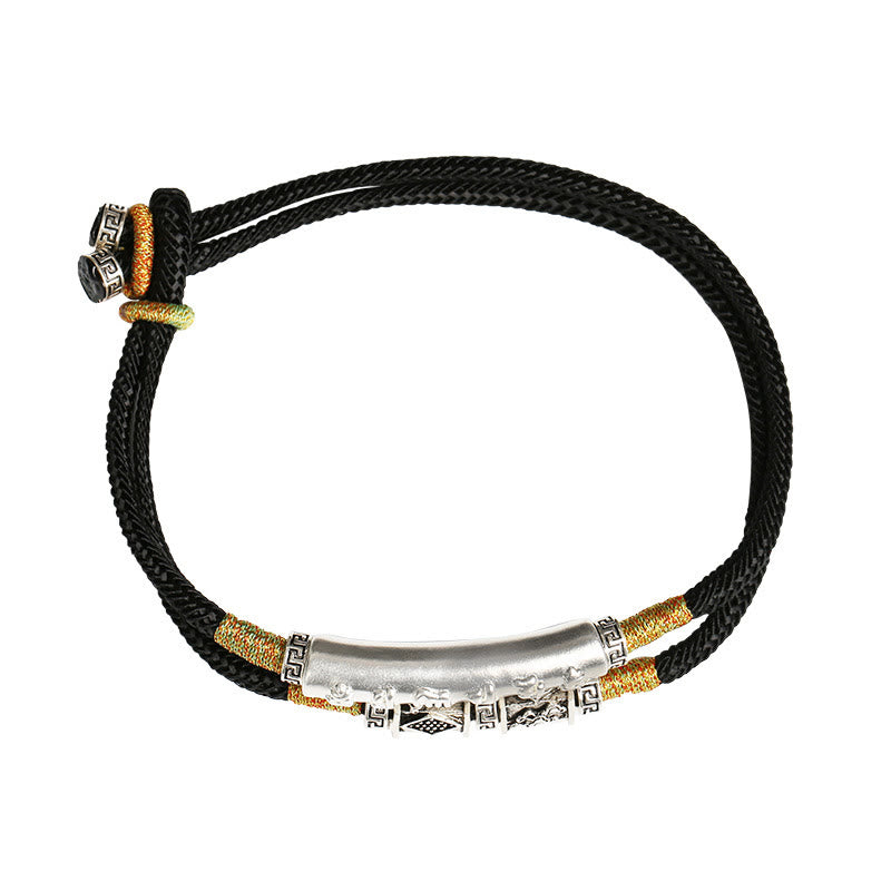 KarmaRipple's 999 Sterling Silver Handmade Om Mani Padme Hum Peace Woven Bracelet p8