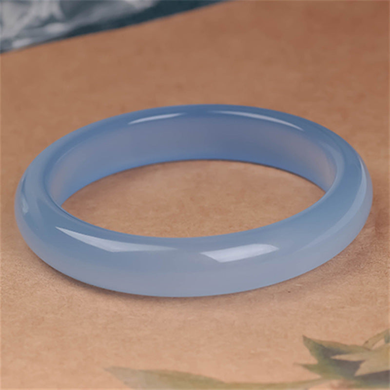 KarmaRipple's Blue Chalcedony Emotional Balance Bracelet Bangle p3