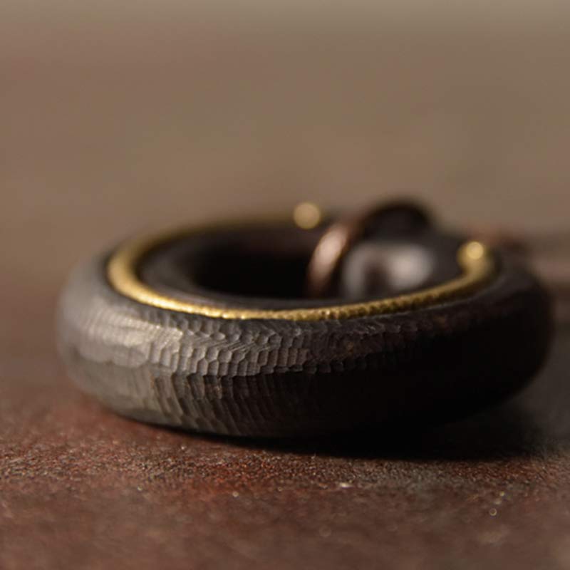 KarmaRipple's Zen Circle Ebony Wood Peace Calm Pendant Necklace p13