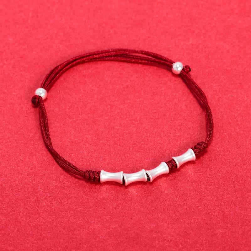 KarmaRipple's 925 Sterling Silver Bamboo Design Protection Fortune Woven Bracelet p6