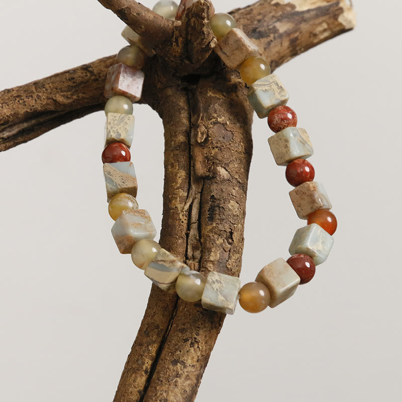 KarmaRipple's Authentic Stone Sea Sediment Jasper Agate Protection Bracelet p11