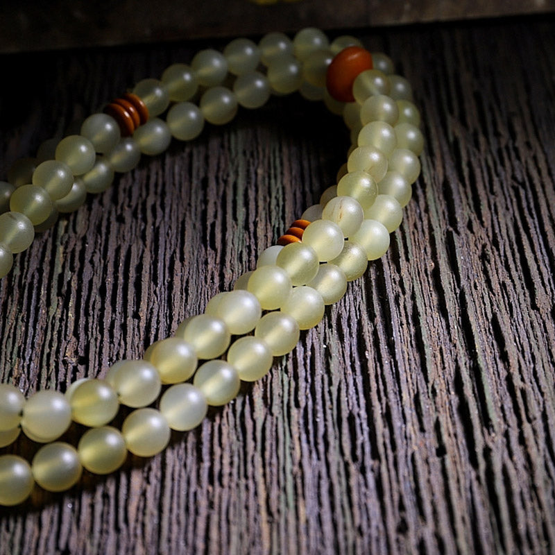 KarmaRipple's 108 Mala Beadwork Tibet Sheep Horn Amber Fortune Bracelet p8