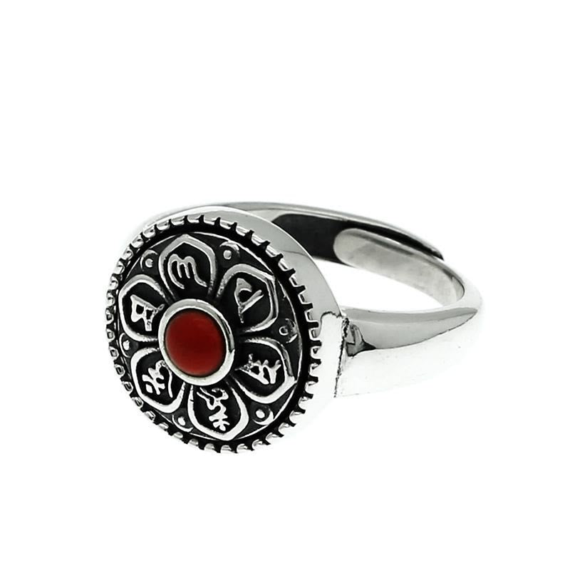 KarmaRipple's Tibetan Om Mani Padme Hum Peace Rotatable Ring p9