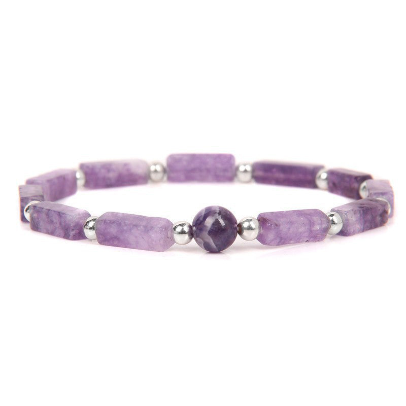 KarmaRipple's Authentic Gemstone Amethyst Tiger Eye Spiritual Balance Bracelet p27