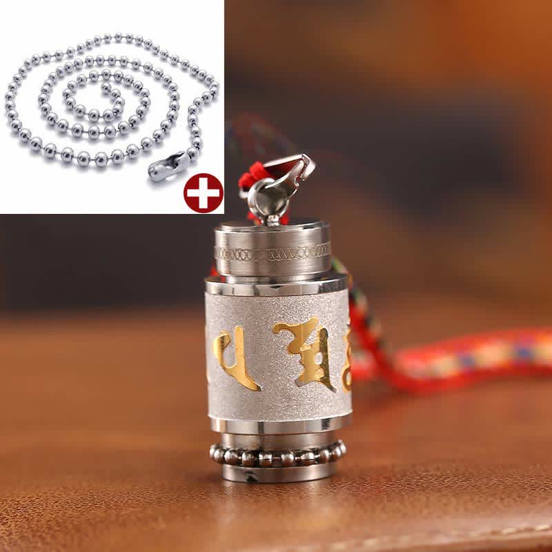 KarmaRipple's Tibet Om Mani Padme Hum Shurangama Mantra Titanium Steel Wisdom Amulet Pendant Necklace p17