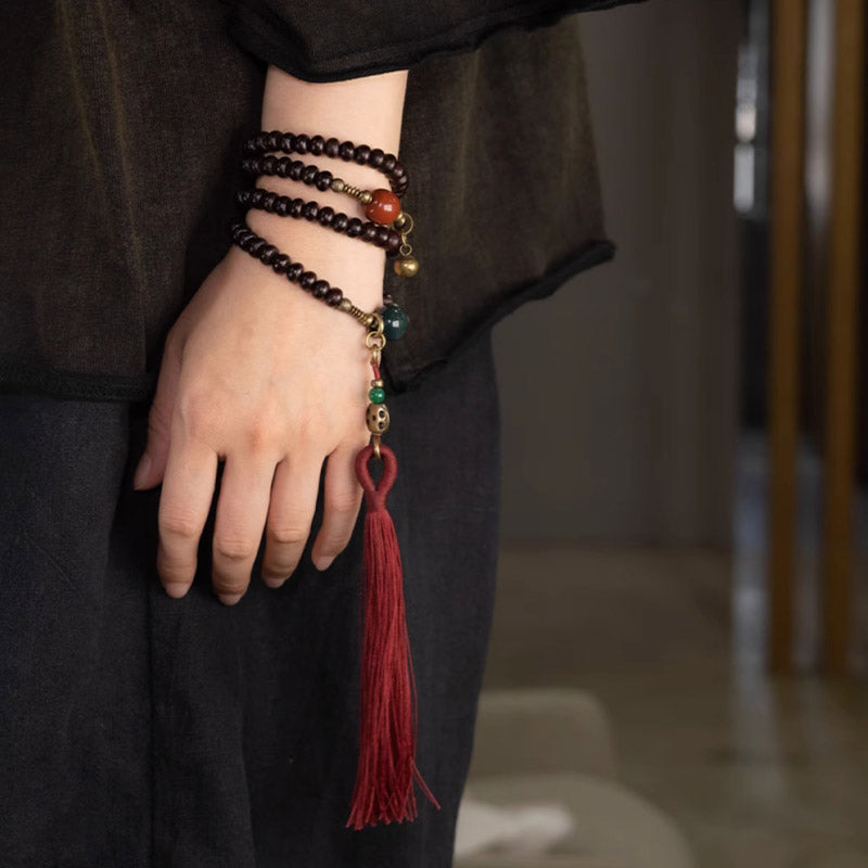 KarmaRipple's 108 Mala Beadwork Authentic Tibet Purple Bodhi Seed Auspiciousness Bracelet p9