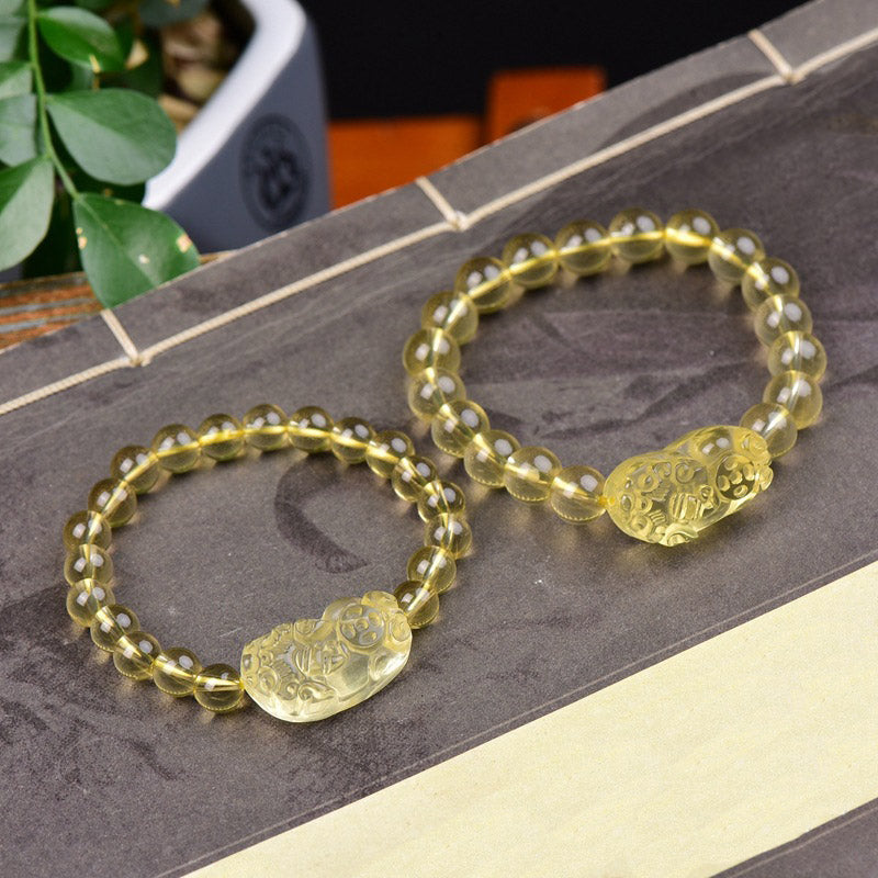 KarmaRipple's FengShui Citrine PiXiu Wealth Bracelet p5
