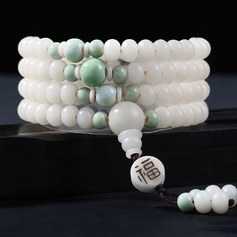 KarmaRipple's Bodhi Seed Bead Lotus Blessing Talisman Bracelet p27