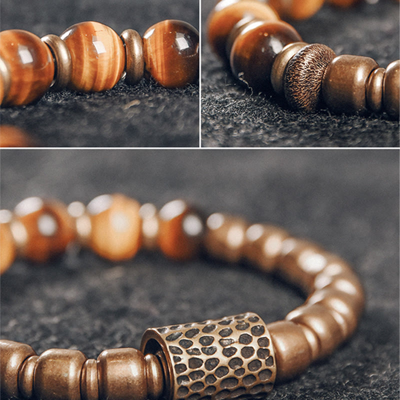 KarmaRipple's Tiger Eye Stone Bronze Protection Bracelet p3
