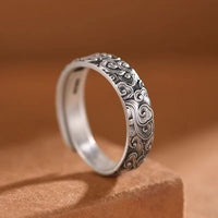 KarmaRipple's Vintage Auspicious Clouds Pattern Fortune Ring