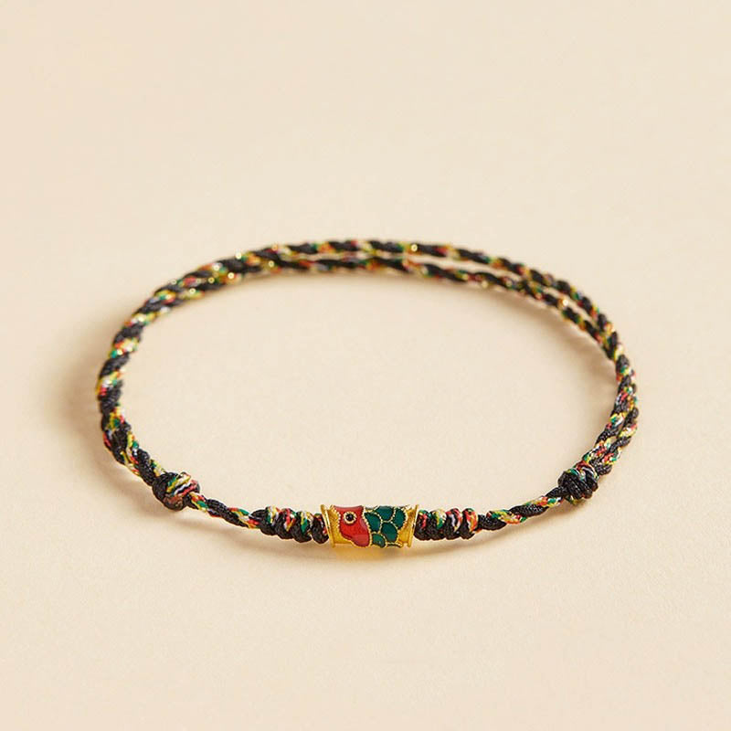 KarmaRipple's Handcrafted Koi Fish Wealth Prosperity Woven Rope Bracelet p4