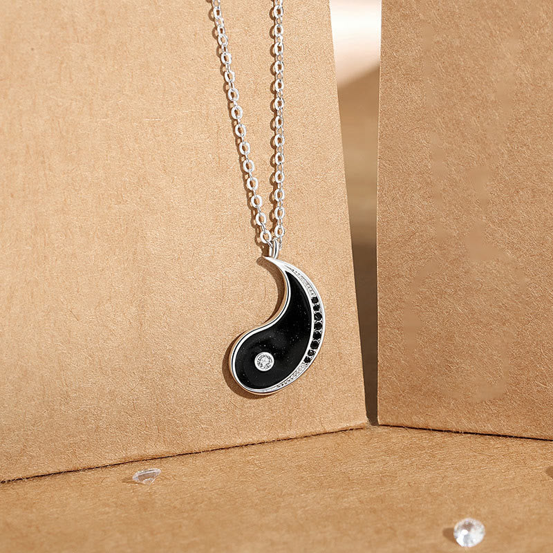KarmaRipple's 925 Sterling Silver Yin Yang Symbol Harmnoy Pendant Necklace p3