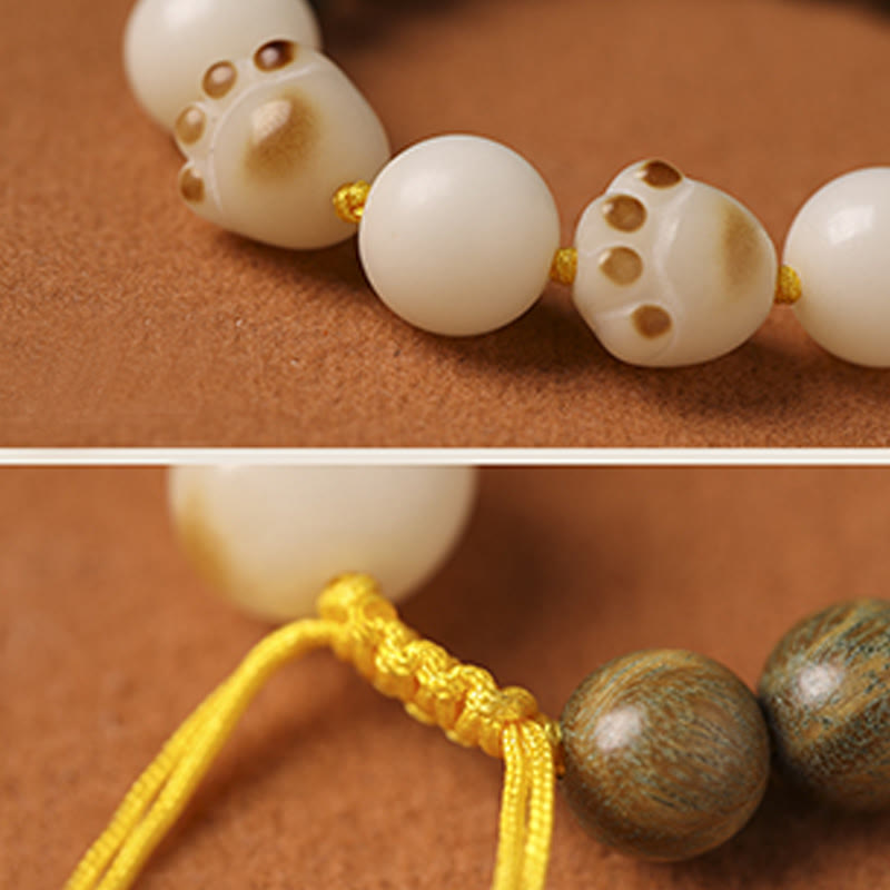KarmaRipple's Authentic Green Sandalwood Bodhi Seed Cat Paw Claw Cure Bracelet p7