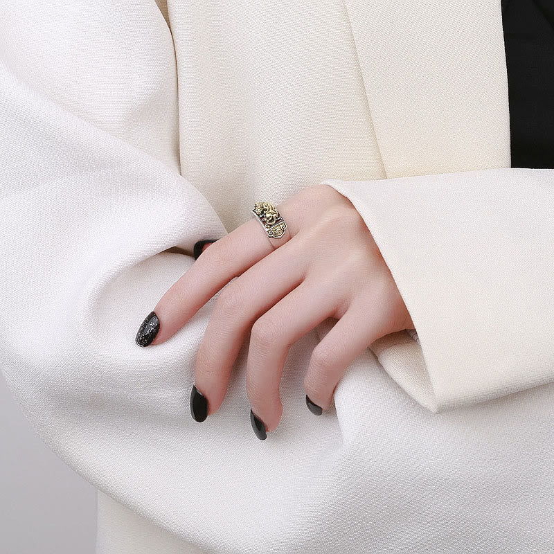 KarmaRipple's 925 Sterling Silver PiXiu Fortune Wealth Adjustable Ring p5