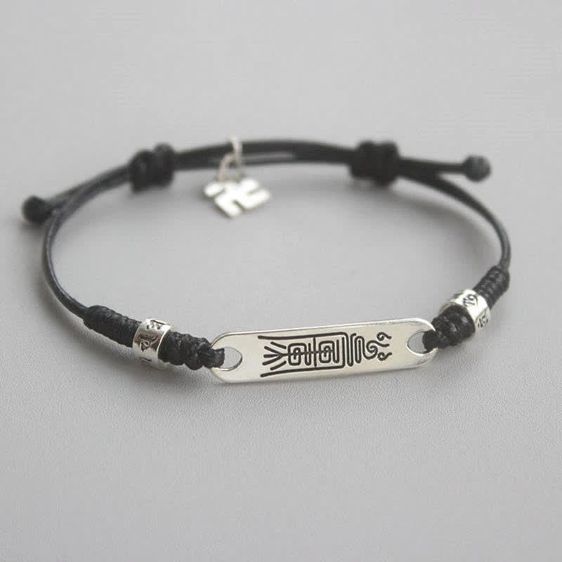 KarmaRipple's 925 Sterling Silver Red String Fortune Strength Braid Bracelet p2