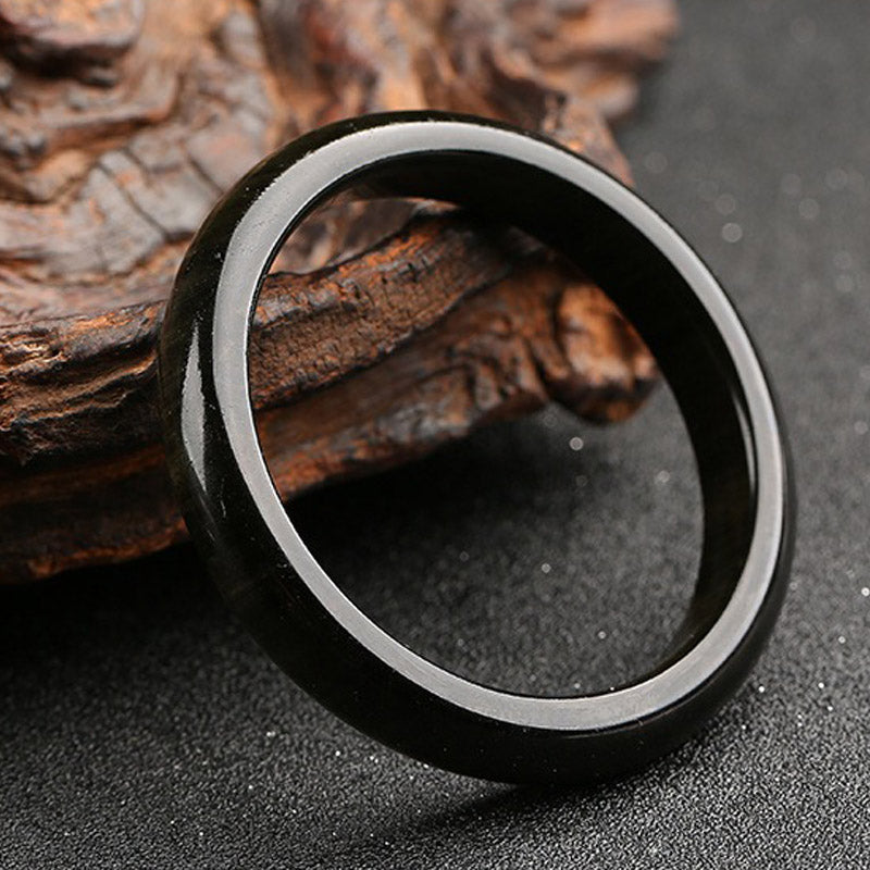 KarmaRipple's Gold Sheen Obsidian Silver Sheen Obsidian Protection Bracelet Bangle p7