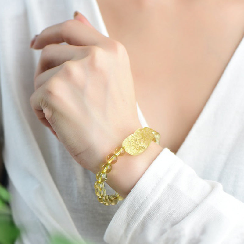 KarmaRipple's FengShui Citrine PiXiu Wealth Bracelet p7
