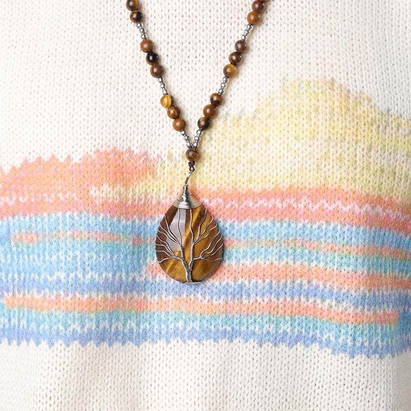KarmaRipple's Authentic Tiger Eye Strength Beaded Necklace Pendant p5