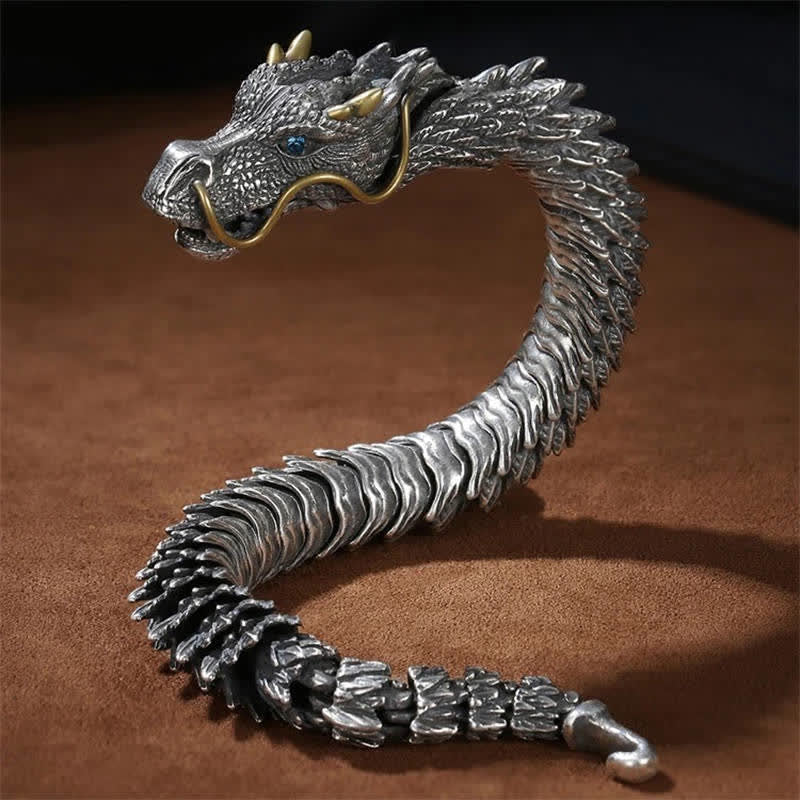 KarmaRipple's Nordic Dragon Handmade Amulet Fortune Protection Chain Bracelet p9