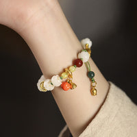 KarmaRipple's Authentic Bodhi Seed Lotus Pumpkin Bead Peace Balance Bracelet