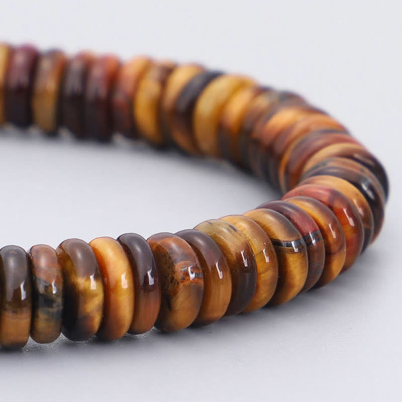 KarmaRipple's Tibetan Tiger Eye Om Mani Padme Hum Protection Power Bracelet p6