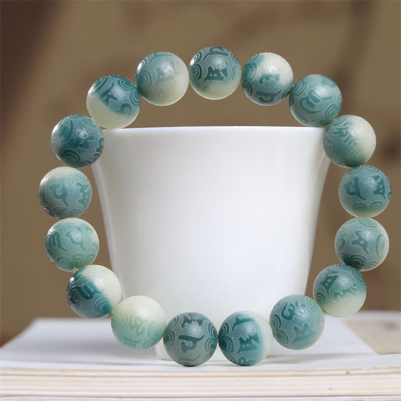 KarmaRipple's Bodhi Seed Om Mani Padme Hum Engraved Keep Away Evil Spirits Bracelet p8