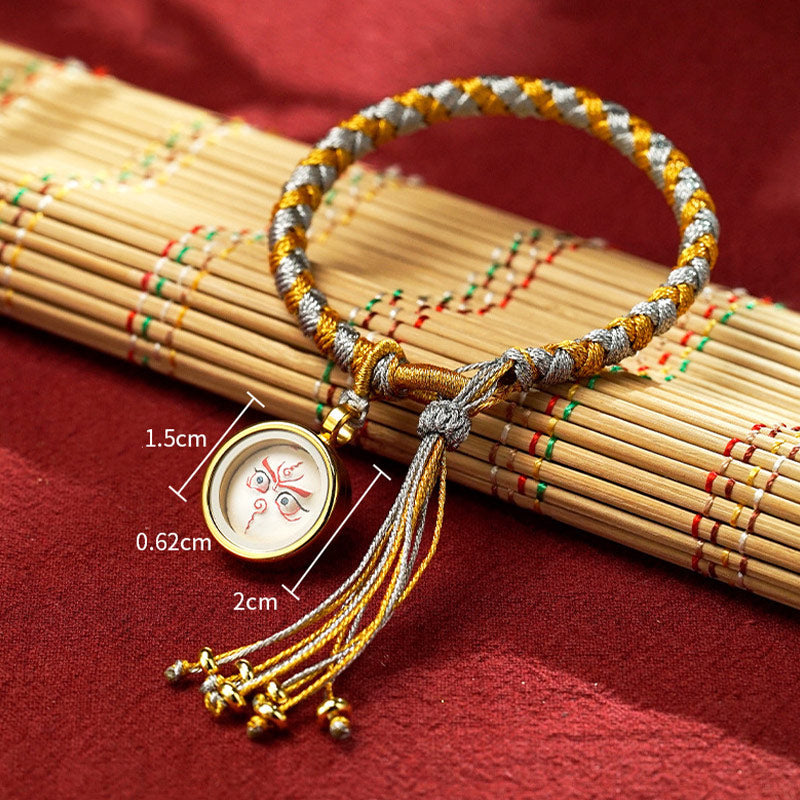 KarmaRipple's Handmade Tibetan Five God Of Wealth Dragon Scale Rope Fortune Braid Bracelet p18