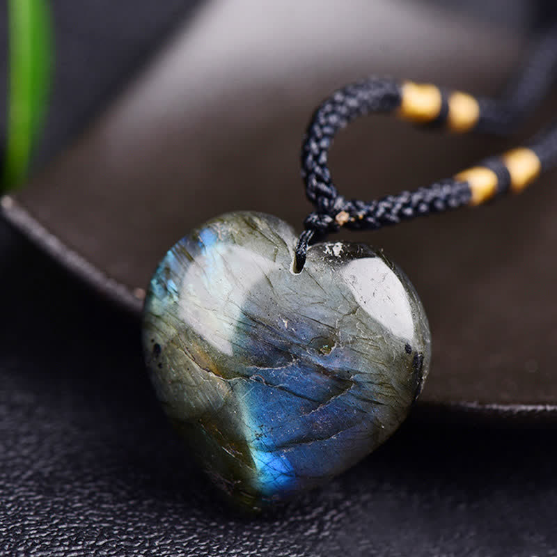 KarmaRipple's Labradorite Love Heart Support Pendant Necklace p2