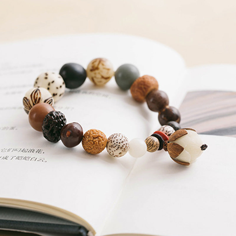 KarmaRipple's Bodhi Seed Lotus Wisdom Peace Wrist Mala Bracelet p11