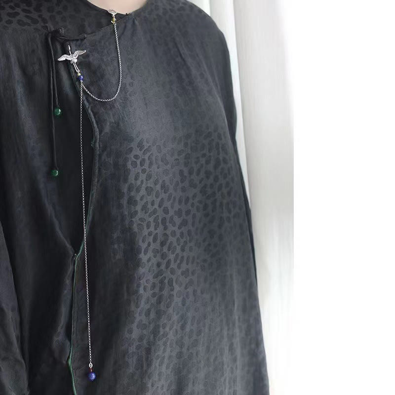 KarmaRipple's Vintage Crane Happiness Bronze Brooch p4