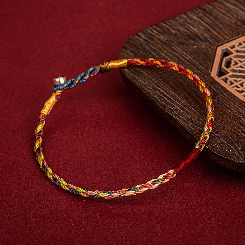 KarmaRipple's Handmade Five Color Thread Fortune Pair Child Adult Bracelet p2