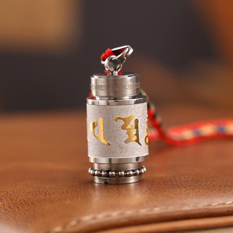 KarmaRipple's Tibet Om Mani Padme Hum Shurangama Mantra Titanium Steel Wisdom Amulet Pendant Necklace p16