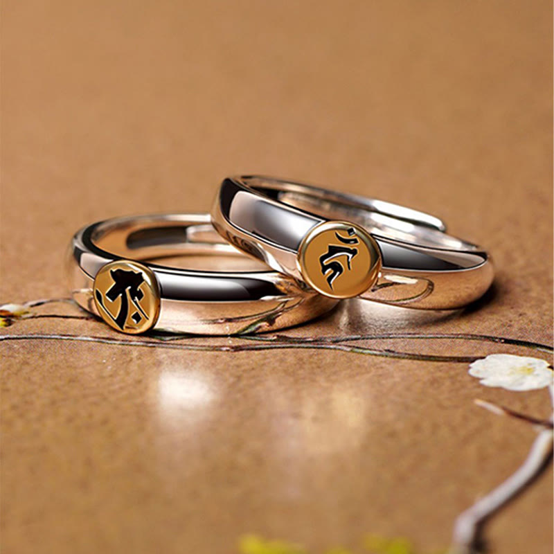 KarmaRipple's Tibetan Om Mani Padme Hum Carved Chinese Zodiac Natal Buddha Peace Ring p40