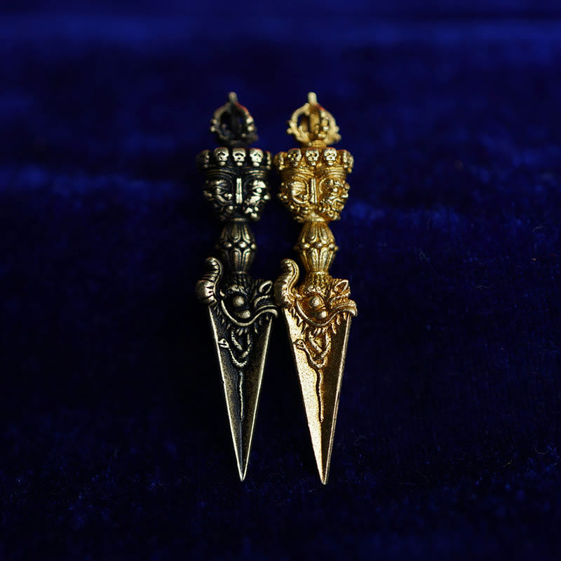 KarmaRipple's Tibet Dorje Vajra Engraved Spiritual Power Necklace Hanging Decoration p10