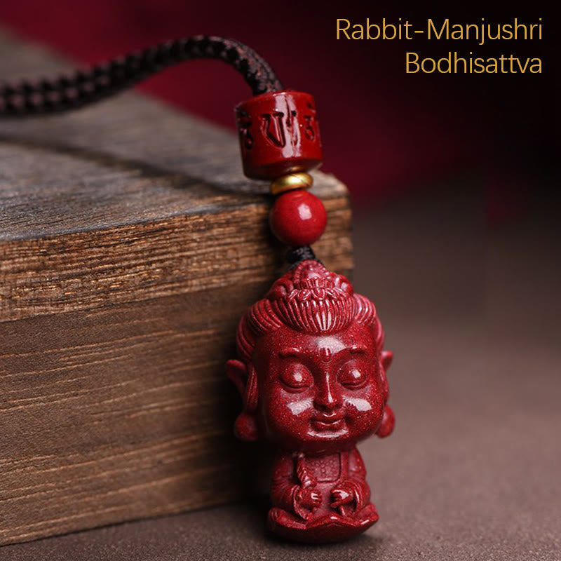 KarmaRipple's Chinese Zodiac Natal Buddha Authentic Cinnabar Amulet Keep Away Evil Spirits Pendant Necklace p31