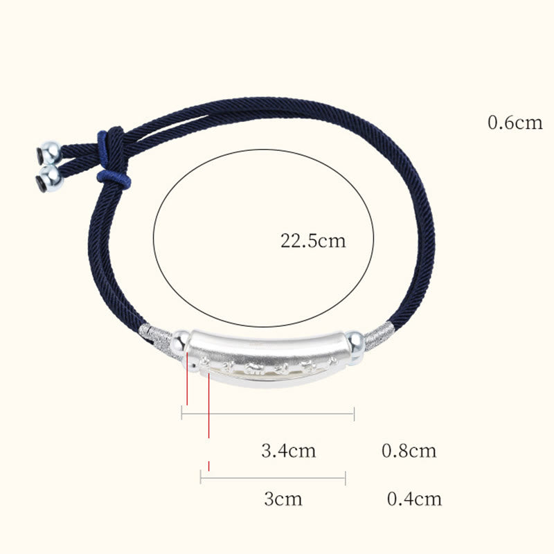 KarmaRipple's 999 Sterling Silver Handmade Om Mani Padme Hum Peace Woven Bracelet p12