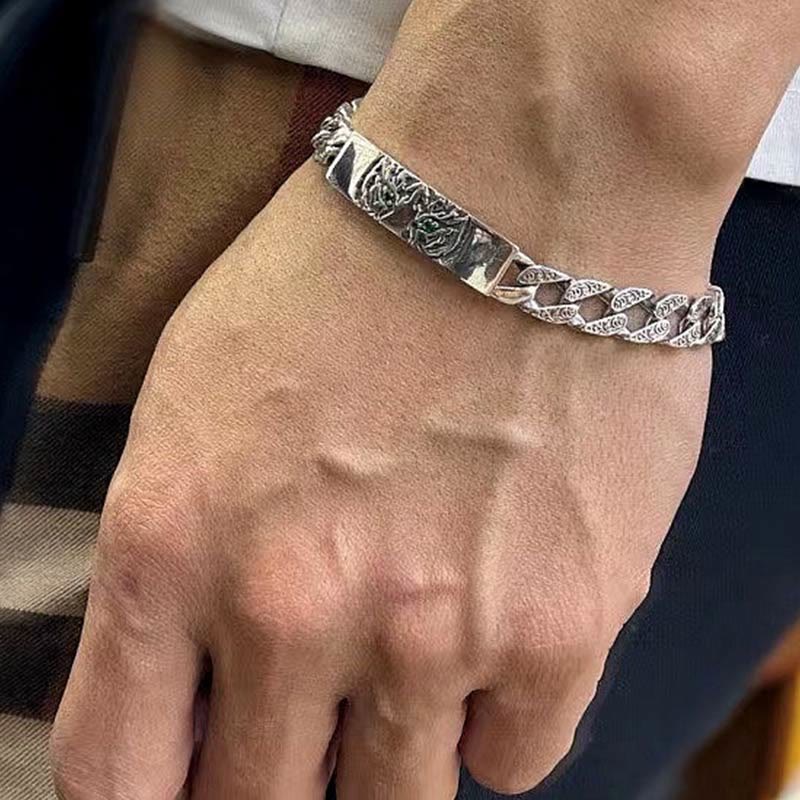 KarmaRipple's Tiger Tang Dynasty Flower Design Bronze Fortune Chain Bracelet p11