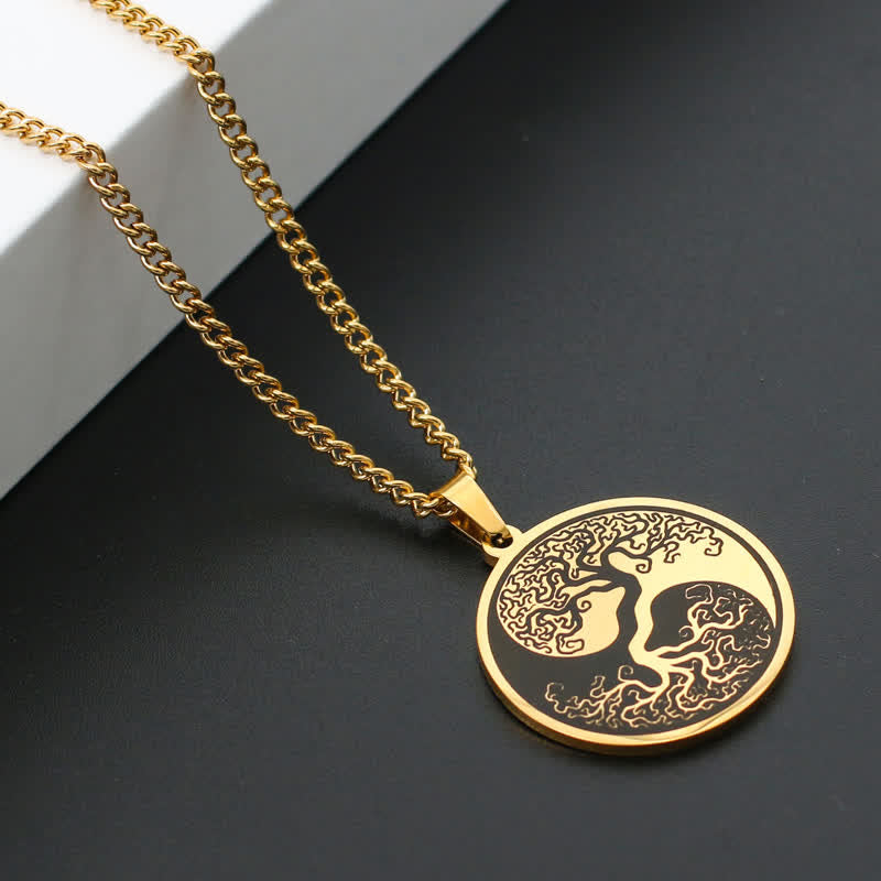 KarmaRipple's The Tree of Life Titanium Steel Connection Pendant Necklace p7