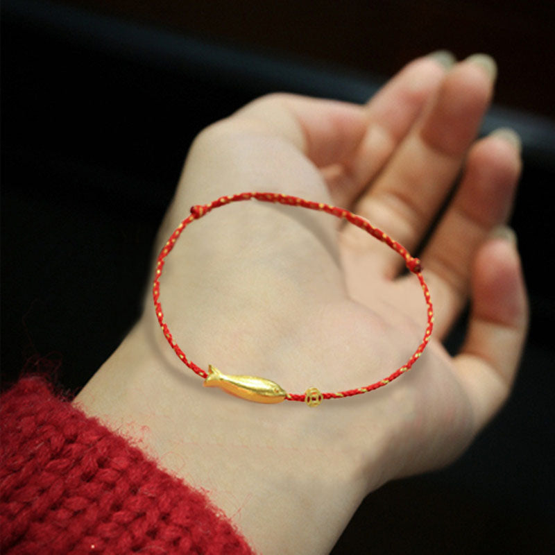 KarmaRipple's 14K Gold Plated Koi Fish Fortune Wealth Woven Bracelet p17