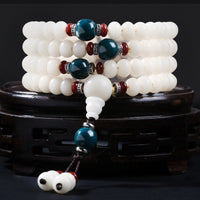KarmaRipple's Bodhi Seed Bead Lotus Blessing Talisman Bracelet
