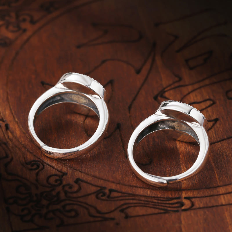 KarmaRipple's Tibetan Om Mani Padme Hum Peace Rotatable Ring p19