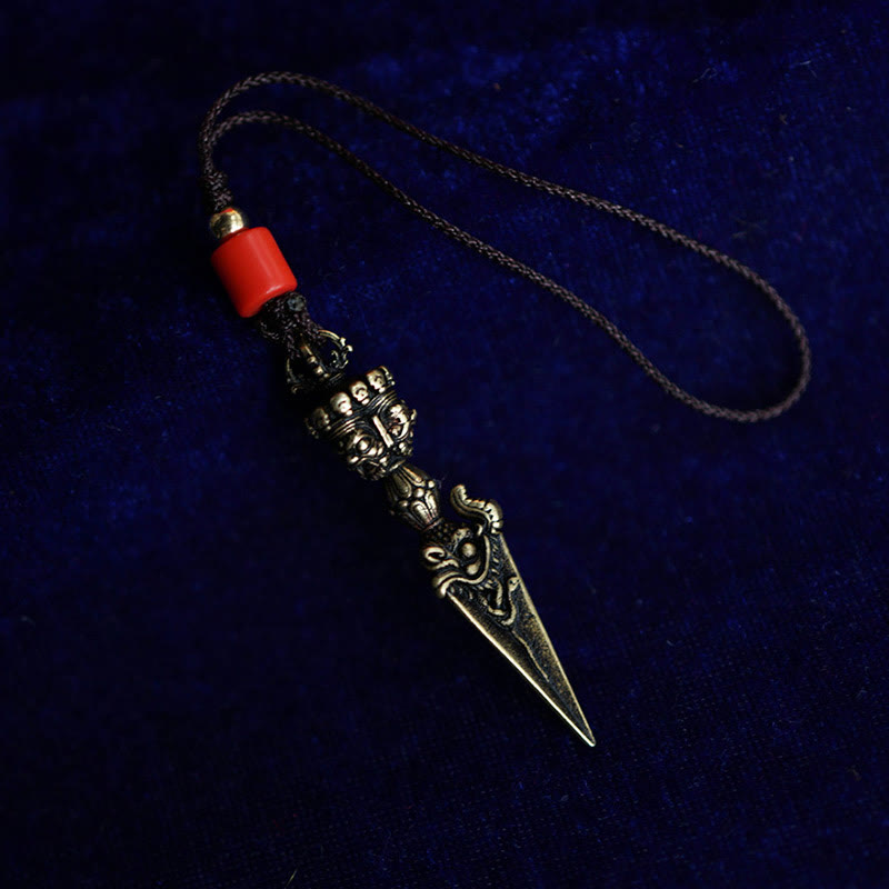 KarmaRipple's Tibet Dorje Vajra Engraved Spiritual Power Necklace Hanging Decoration p16