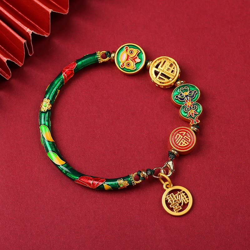 KarmaRipple's Tibetan Gourd Fortune Happiness Lion Wealth Fortune Bracelet p8
