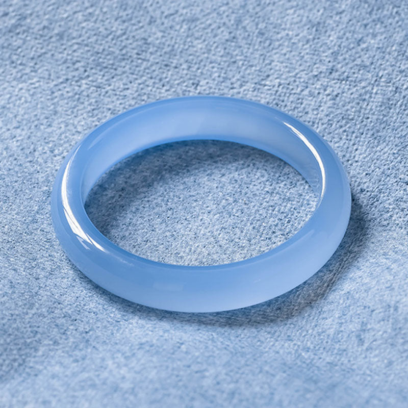 KarmaRipple's Blue Chalcedony Emotional Balance Bracelet Bangle p5