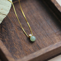 KarmaRipple's Fortunate Bead Jade Prosperity Chain Pendant Necklace