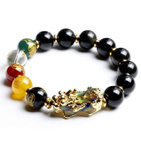 KarmaRipple's Color-Changing Pixiu Obsidian Wealth Bracelet