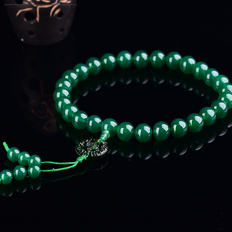 KarmaRipple's Authentic Green Agate Wrist Mala Manifestation Pocket Mala Car Decoration p5