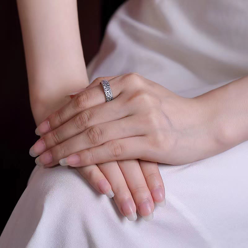 KarmaRipple's Vintage Auspicious Clouds Pattern Fortune Ring p6